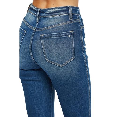 Women's Mica Denim Uneven Hem Crop Flare Jeans - Primary Image