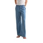 Women's Mica Denim Drawstring Relaxed Fit Wide Leg Jeans - Thumbnail 1 of 4