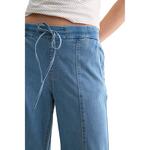 Women's Mica Denim Drawstring Relaxed Fit Wide Leg Jeans - Thumbnail 4 of 4