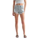 Women's Mica Denim High Rise Striped Jean Shorts - Thumbnail 1 of 5