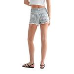 Women's Mica Denim High Rise Striped Jean Shorts - Thumbnail 4 of 5