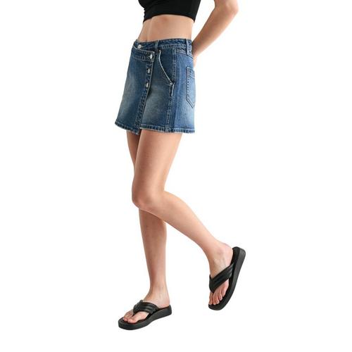 Women's Mica Denim High Rise Wrap Skirt - Primary Image