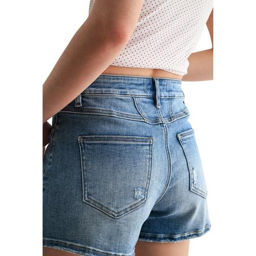 Women's Mica Denim Distressed Hem Jean Shorts - Primary Image