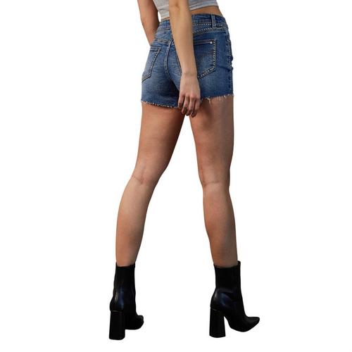 Women's Mica Denim Mid Rise Studded Jean Shorts - Primary Image