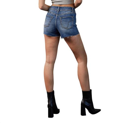 Women's Mica Denim Mid Rise Studded Jean Shorts - Primary Image