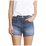 Women's Mica Denim Super High Rise Raw Hem Jean Shorts - Thumbnail 1 of 5