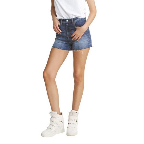 Women's Mica Denim Super High Rise Raw Hem Jean Shorts - Primary Image