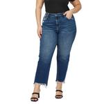Women's Mica Denim Plus Size Step Hem Straight Jeans - Thumbnail 1 of 5