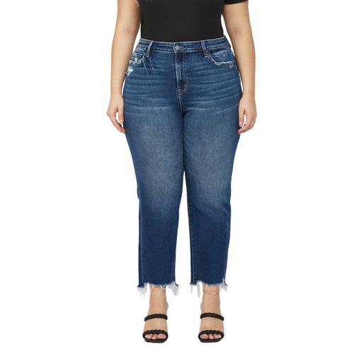 Women's Mica Denim Plus Size Step Hem Straight Jeans - Primary Image