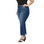 Women's Mica Denim Plus Size Step Hem Straight Jeans - Thumbnail 3 of 5