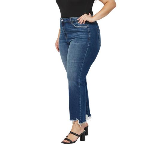 Women's Mica Denim Plus Size Step Hem Straight Jeans - Primary Image