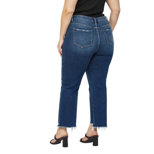 Women's Mica Denim Plus Size Step Hem Straight Jeans - Primary Image