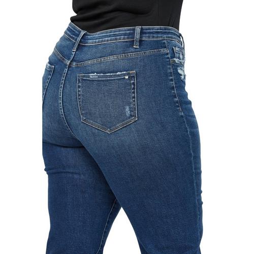 Women's Mica Denim Plus Size Step Hem Straight Jeans - Primary Image