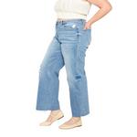 Women's Mica Denim Plus Size Tummy Tuck Wide Leg Jeans - Thumbnail 3 of 4