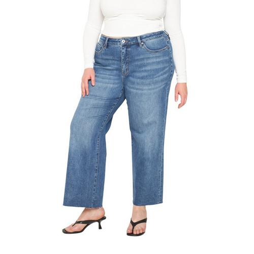Women's Mica Denim Plus Size Tummy Tuck Wide Leg Jeans - Primary Image