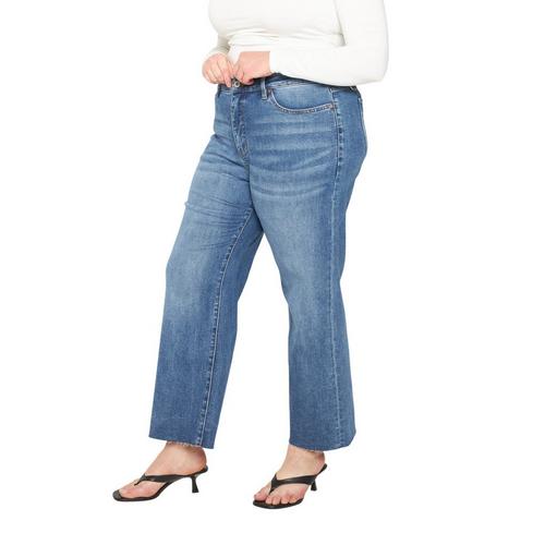 Women's Mica Denim Plus Size Tummy Tuck Wide Leg Jeans - Primary Image