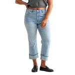 Women's Mica Denim Plus Size Cuffed Straight Jeans - Thumbnail 2 of 4