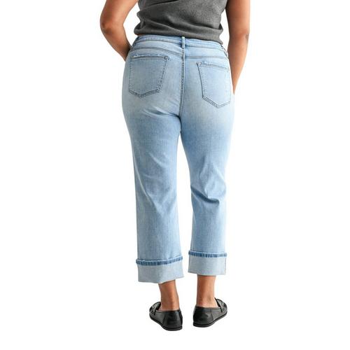 Women's Mica Denim Plus Size Cuffed Straight Jeans - Primary Image