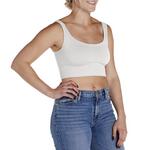Women's NikiBiki Chevron Ribbed Crop Tank Top - Thumbnail 1 of 4