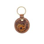 Myra Buttercup Hand-tooled Leather Keychain - Thumbnail 1 of 2