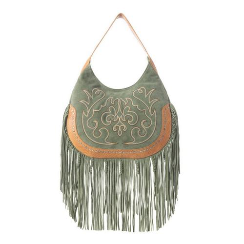 Myra Sage Whisper Fringe Shoulder Bag