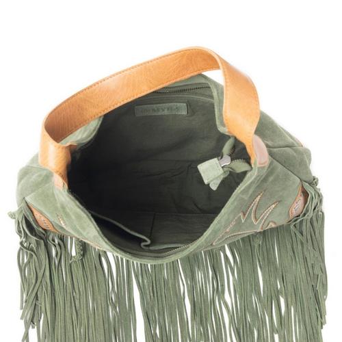 Myra Sage Whisper Fringe Shoulder Bag