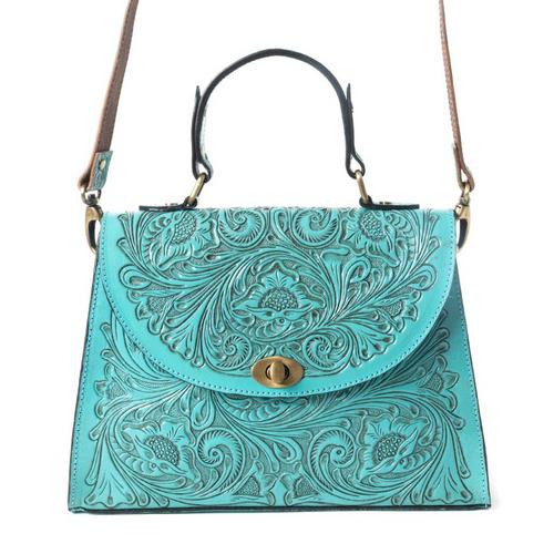 Myra Savannah Scroll Handtooled Crossbody - Primary Image