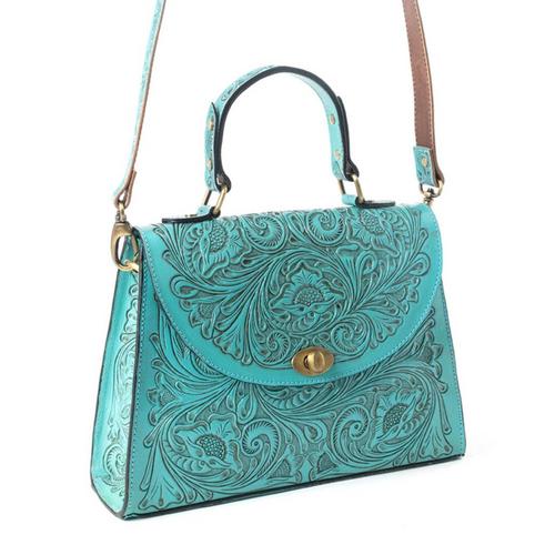 Myra Savannah Scroll Handtooled Crossbody - Primary Image