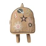 Myra Boho Cosmic Upcycled Canvas Backpack Purse - Thumbnail 1 of 5