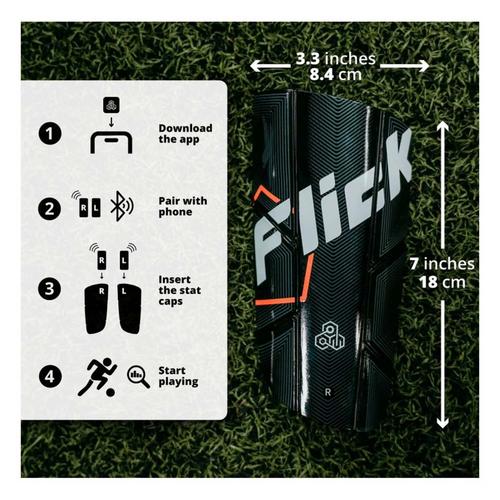 Flick Smart Soccer Tracker w/ Shin Guards - Primary Image