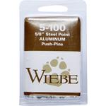 Wiebe Aluminum Push Pins - 100 - Thumbnail 1 of 2