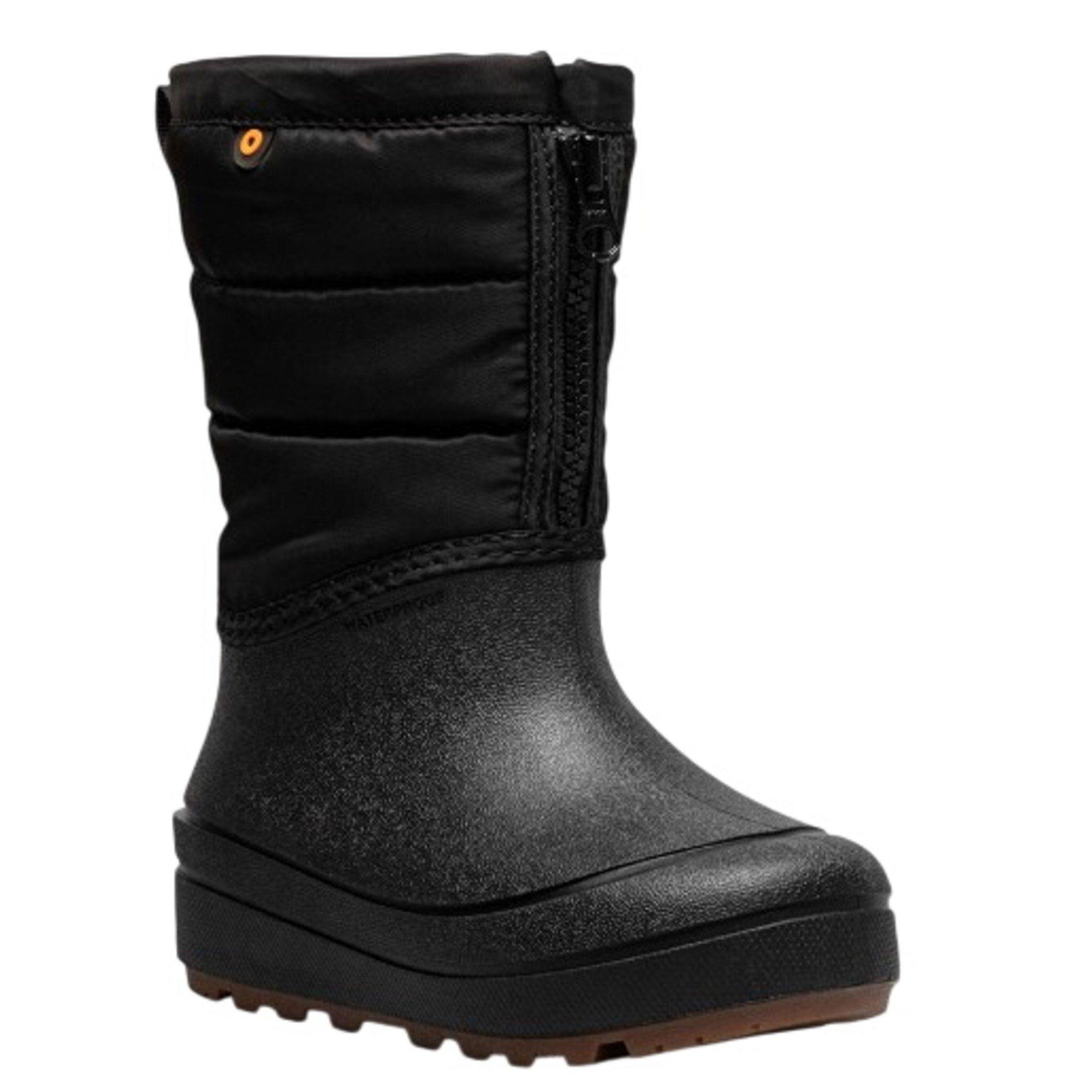 Bogs Boots Snow Shell Zip - Solid Kids' Winter Boots Black Size 3 Big Kid
