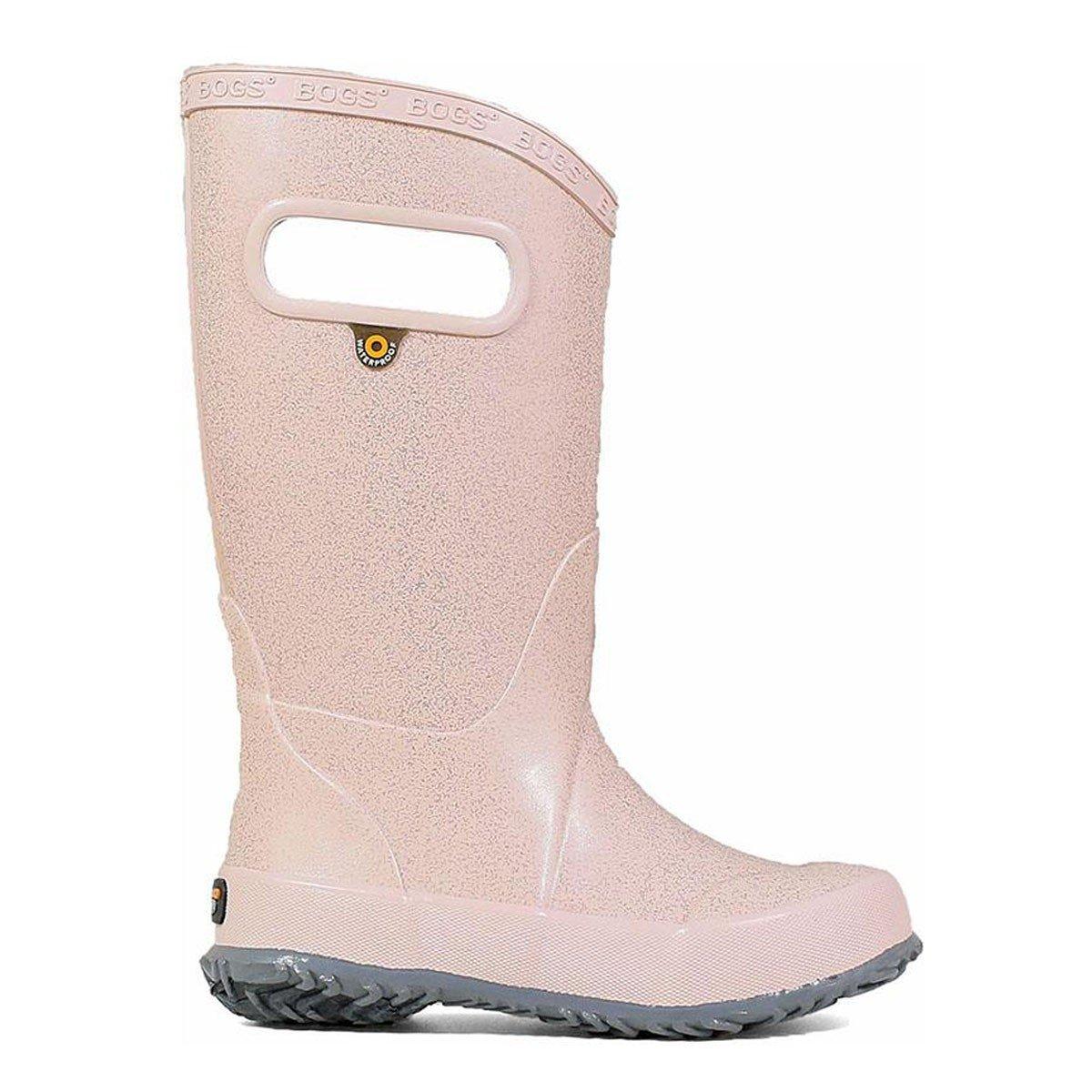 Bogs Boots Rainboot Glitter Kids' Rain Boots Rose Gold Size 3 Big Kid