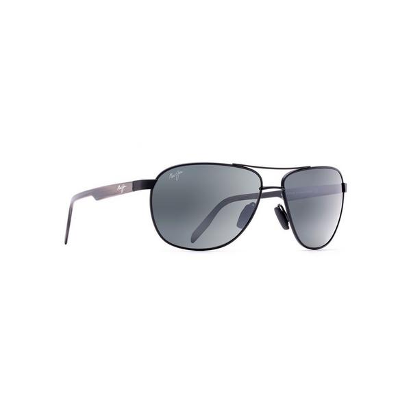 Men's Maui Jim Castles Polarized Sunglasses Matte Black/Neutral Grey