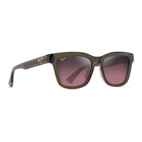 Men's Maui Jim Hanohano Polarized Sunglasses Shiny Trans Green/Maui Rose