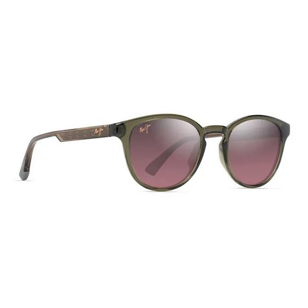 Men's Maui Jim Hiehie Polarized Sunglasses Shiny Green/Maui Rose