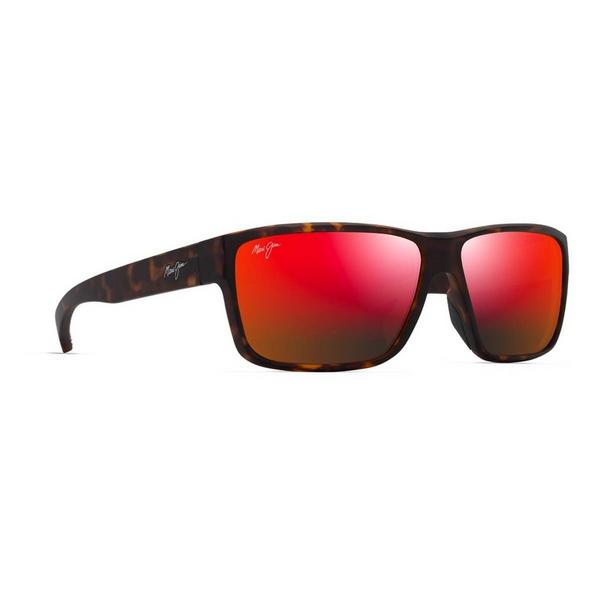 Men's Maui Jim Uila Polarized Sunglasses Matte Dark Havana/Hawaii Lava Polarized