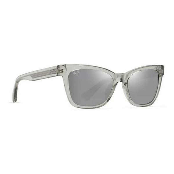 Men's Maui Jim Hiwahiwa Polarized Sunglasses Shiny Transparent Sage/Netural Grey