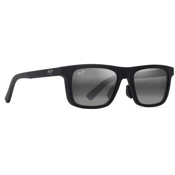 Men's Maui Jim Moaka Polarized Sunglasses Matte Black/Neutral Grey