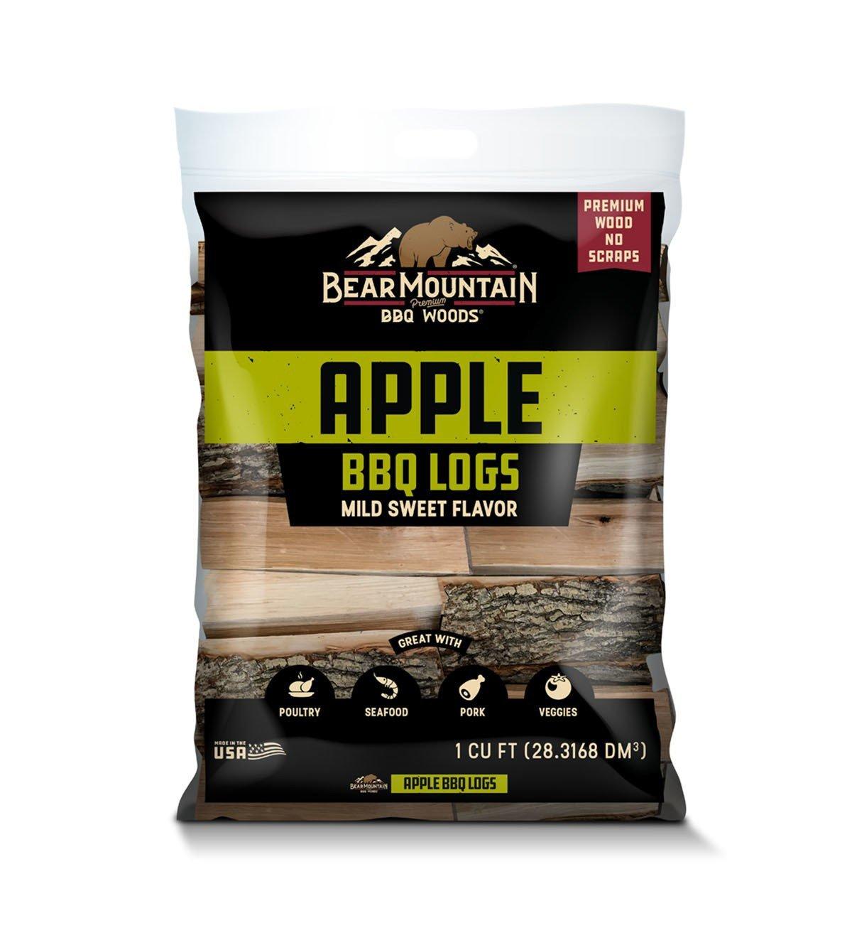 Bear Mountain Apple BBQ Logs - 1 Cu Ft - Bear Mountain