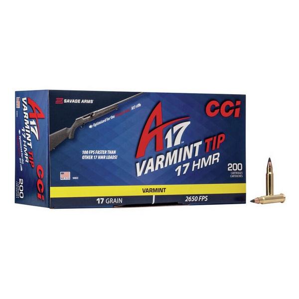 CCI A17 Varmint Tip Rimfire Ammunition