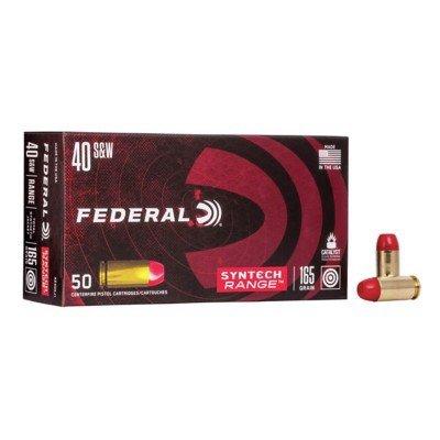 Federal Syntech Range TSJ Flat Nose 40 S&W Handgun Ammunition 50 Round Box
