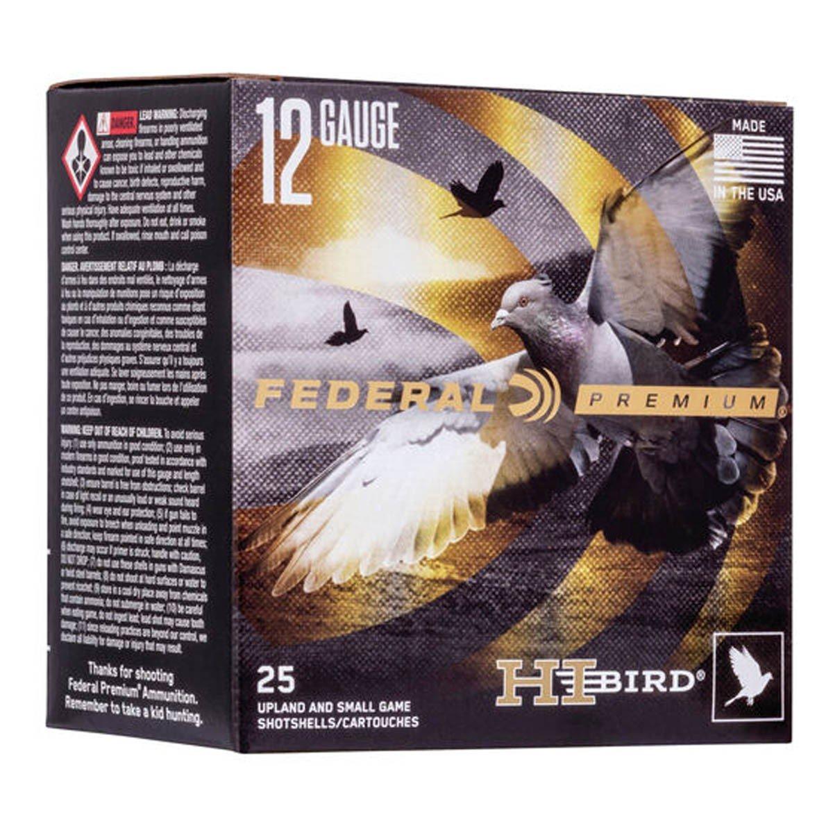Federal Hi-Bird 12 Gauge Shotshells 25 Round Box