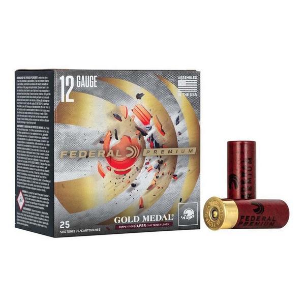 FEDERAL Premium Gold Medal Competition Paper Clay Target Load 12 Gauge Shotshells