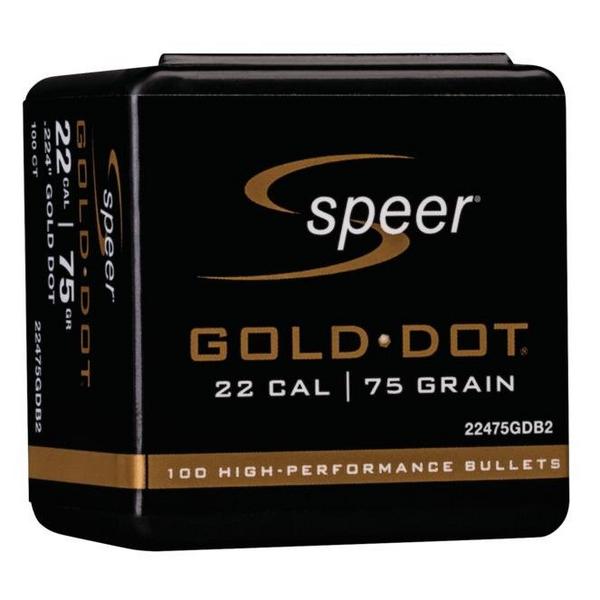 SPEER Gold Dot Component 22 Caliber SP Rifle Bullets