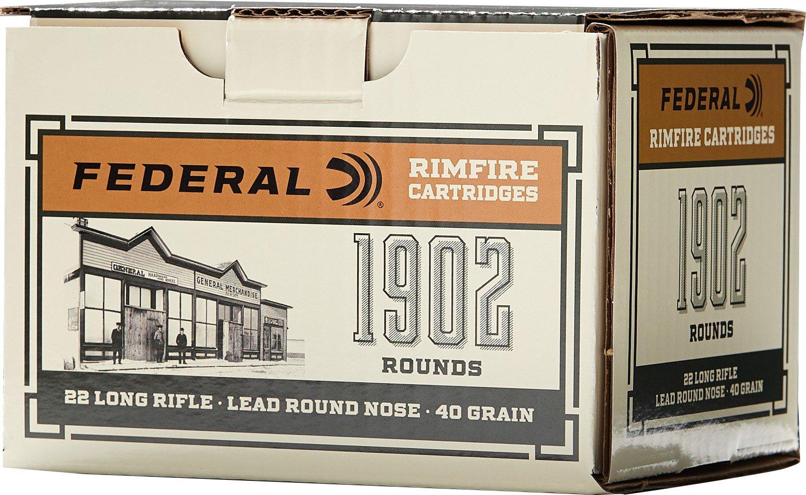 Federal SCHEELS Exclusive 1902 22 Long Rifle Rimfire Ammunition 1902 Round Box - Federal