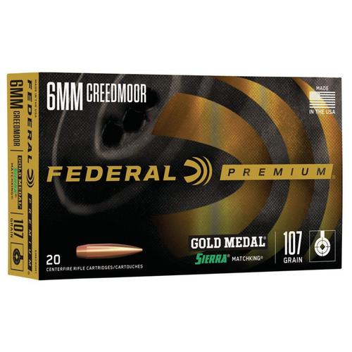 Federal Premium Gold Medal Sierra MatchKing 6mm Creedmoor Rifle