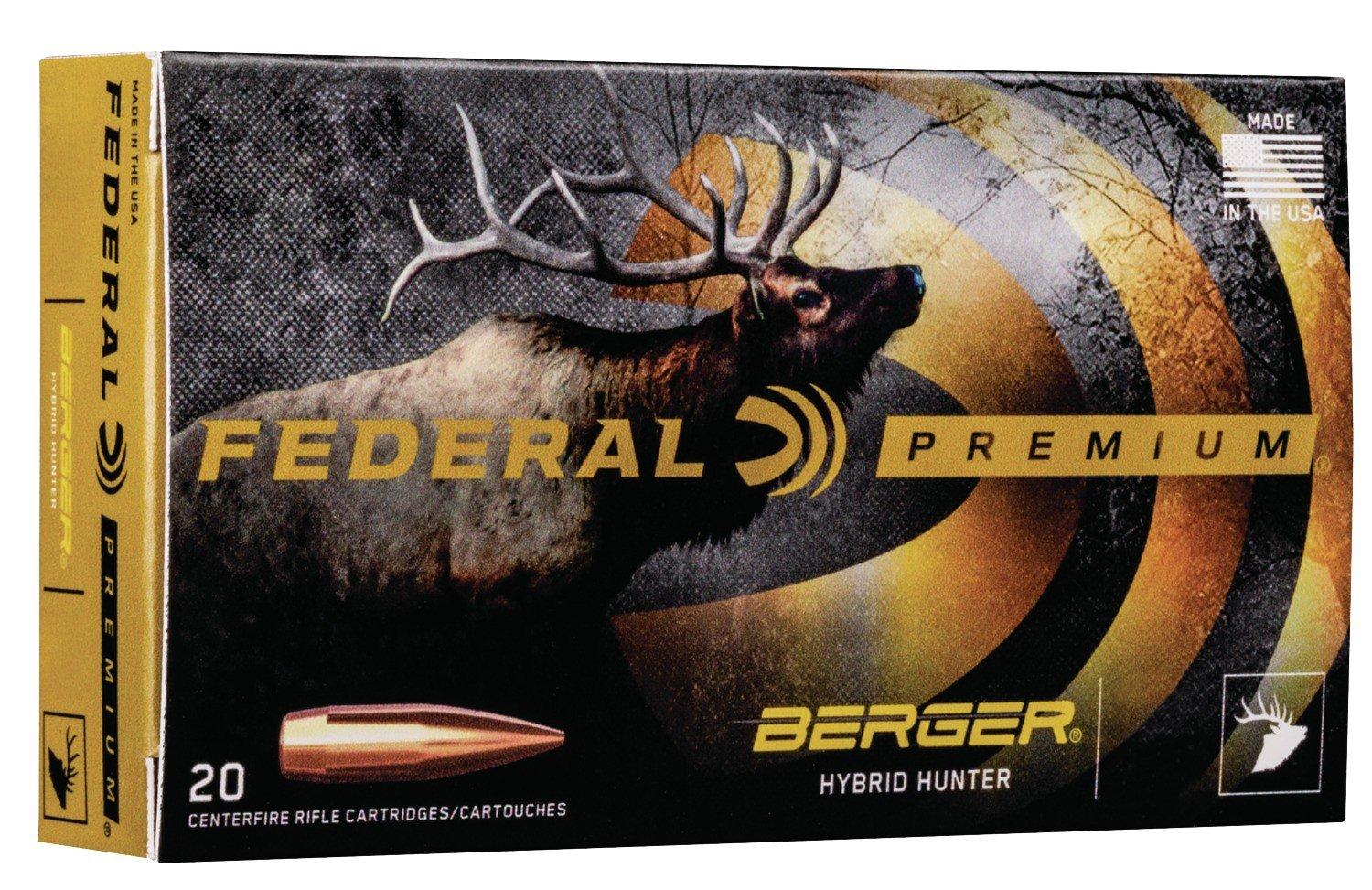 Federal Gold Medal Berger Hybrid Hunter 243 Winchester Rifle Ammunition 20 Round Box