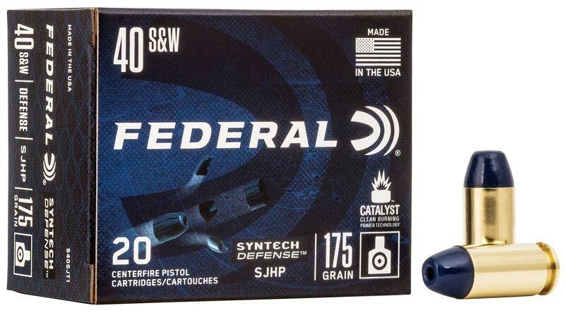 Federal Syntech Defense 40 S&W Handgun Ammunition 20 Round Box