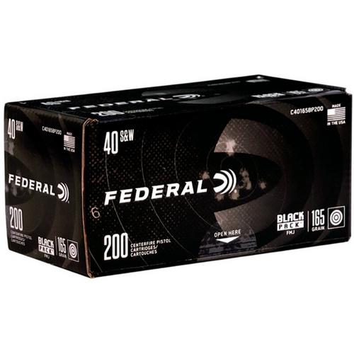 Federal Black Pack FMJ 40 S&W Handgun Ammunition 200 Round Box